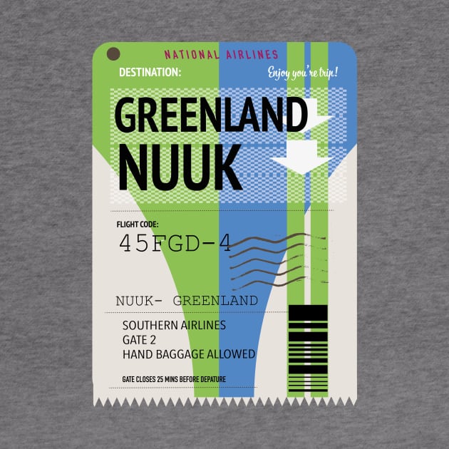 Greenland Nuuk travel ticket by nickemporium1